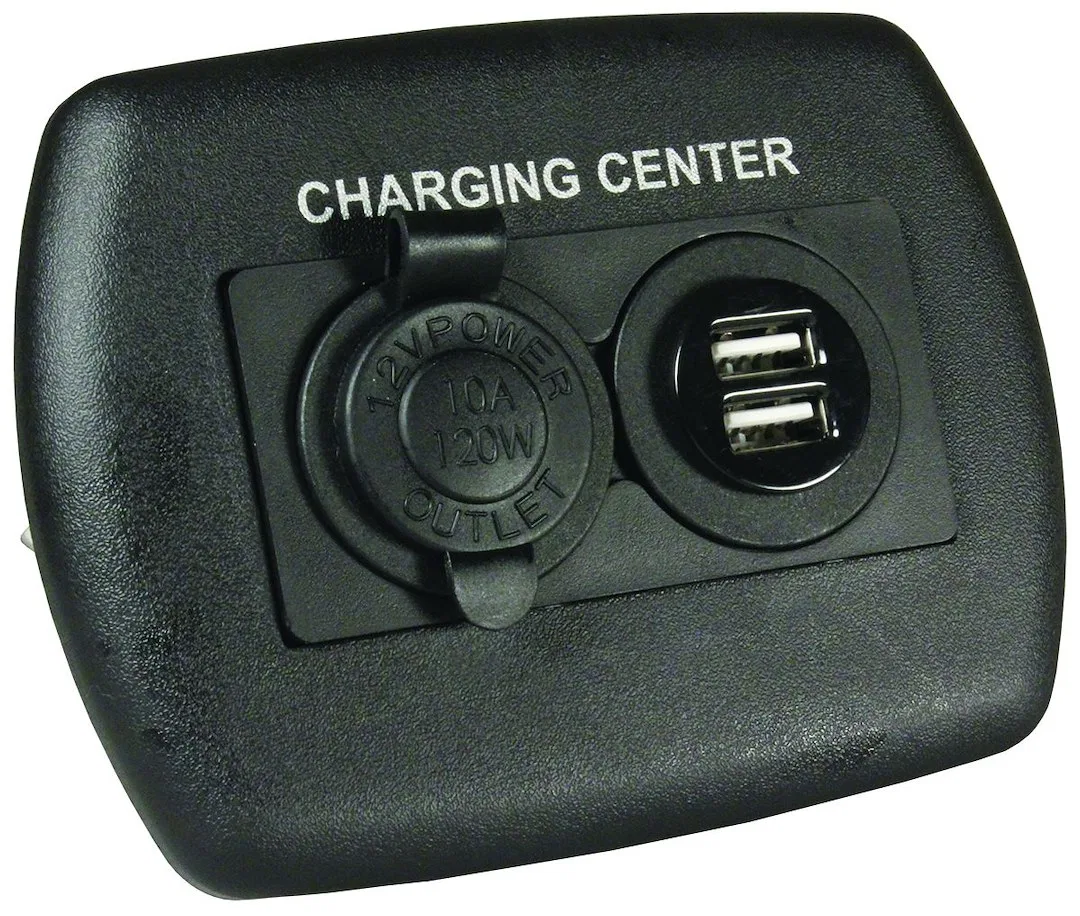 15095 – JR PRODUCTS USB Outlet, Vehicle And Marine Use Wired Cigarette Lighter Socket 21 Volt 10 Amp At 12 Volt Using...